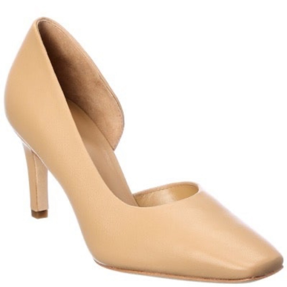 Vince Genuine Leather D’Orsay Square Toe Pump - Picture 3 of 6